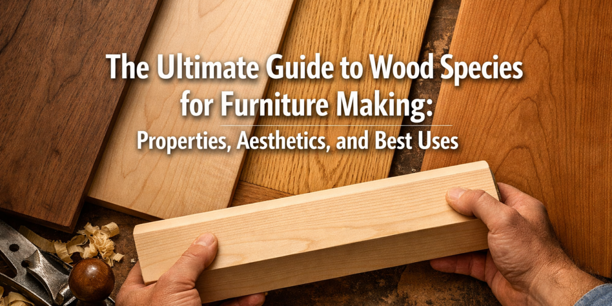 The Ultimate Guide to Wood Species for Furniture Making: Properties, Aesthetics, and Best Uses