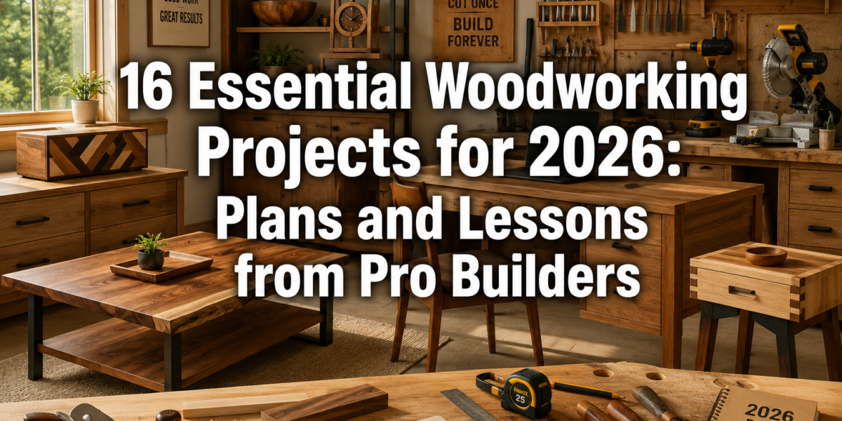 16 Essential Woodworking Projects for 2026: Plans and Lessons from Pro Builders