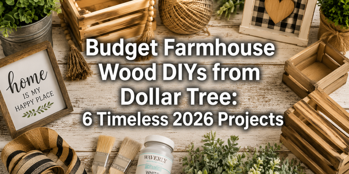 Budget Farmhouse Wood DIYs from Dollar Tree: 6 Timeless 2026 Projects