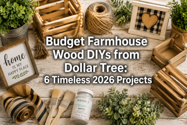 Budget Farmhouse Wood DIYs from Dollar Tree: 6 Timeless 2026 Projects