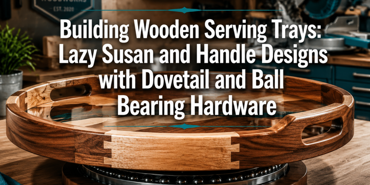 Building Wooden Serving Trays: Lazy Susan and Handle Designs with Dovetail and Ball Bearing Hardware
