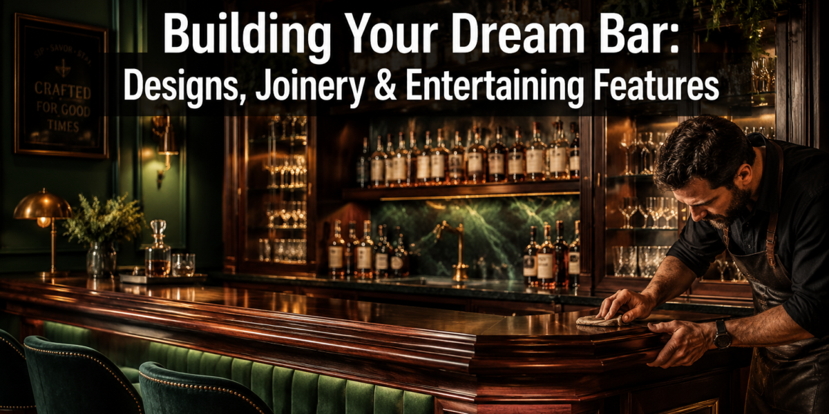 Building a Custom Home Bar: Designs, Joinery, and Features for Entertaining