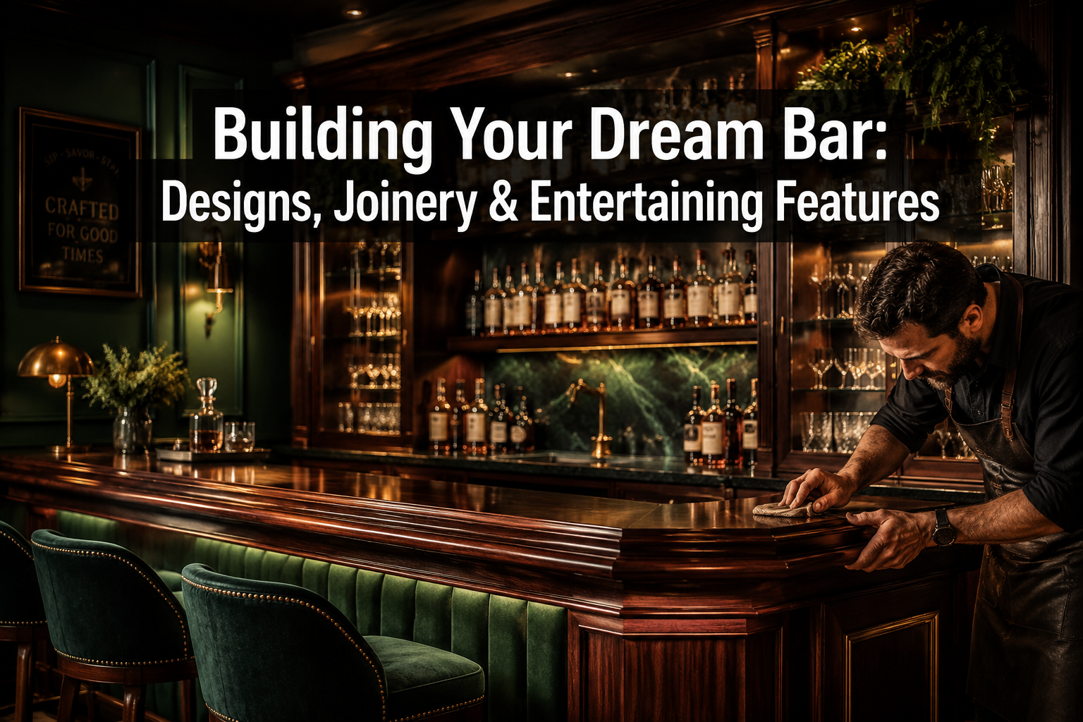 Building a Custom Home Bar: Designs, Joinery, and Features for