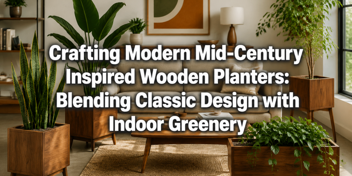 Crafting Modern Mid-Century Inspired Wooden Planters: Blending Classic Design with Indoor Greenery