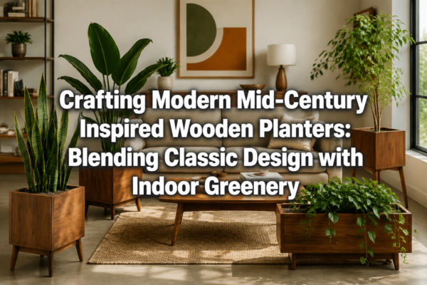 Crafting Modern Mid-Century Inspired Wooden Planters: Blending Classic Design with Indoor Greenery