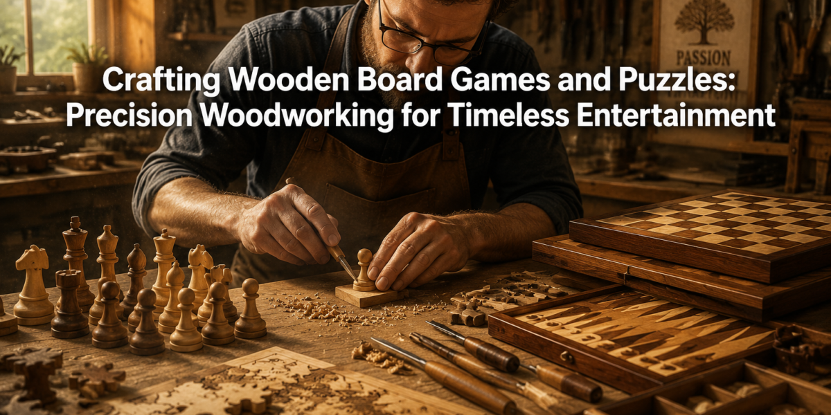 Crafting Wooden Board Games and Puzzles: Precision Woodworking for Timeless Entertainment