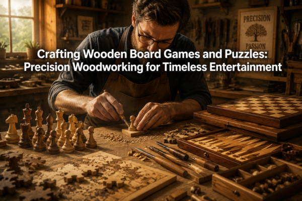 Crafting Wooden Board Games and Puzzles: Precision Woodworking for Timeless Entertainment