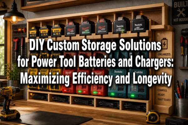 DIY Custom Storage Solutions for Power Tool Batteries and Chargers: Maximizing Efficiency and Longevity