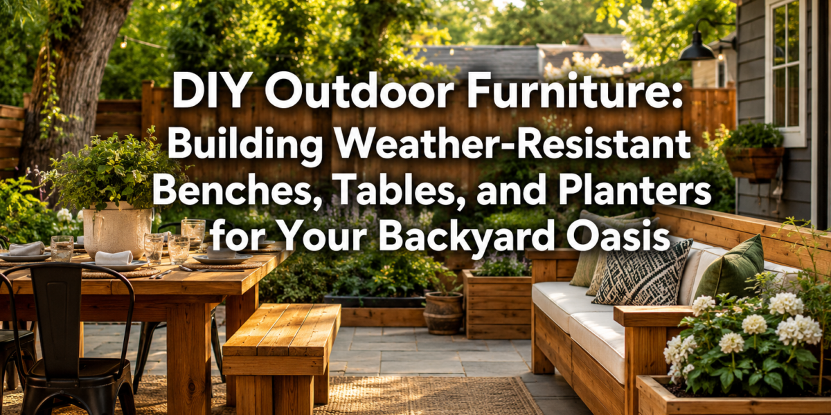 DIY Outdoor Furniture: Building Weather-Resistant Benches, Tables, and Planters for Your Backyard Oasis