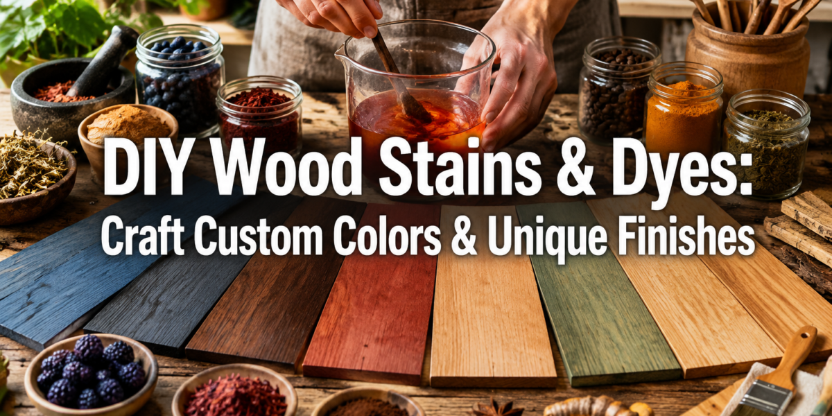 DIY Wood Stains and Dyes: Crafting Custom Colors and Effects for Unique Wood Finishing