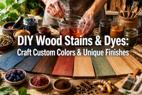 DIY Wood Stains and Dyes: Crafting Custom Colors and Effects for Unique Wood Finishing
