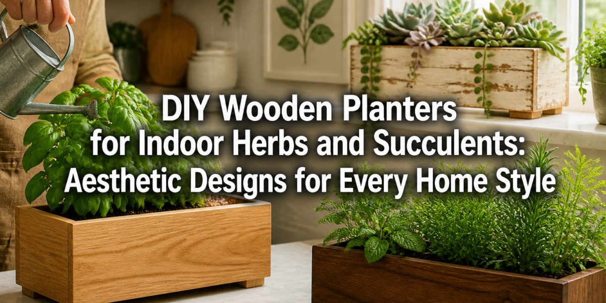 DIY Wooden Planters for Indoor Herbs and Succulents: Aesthetic Designs for Every Home Style