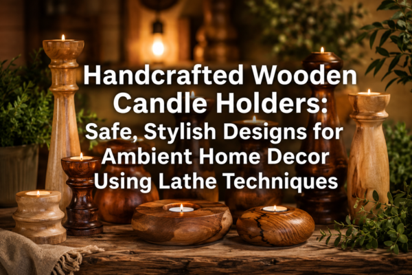 Handcrafted Wooden Candle Holders: Safe, Stylish Designs for Ambient Home Decor Using Lathe Techniques
