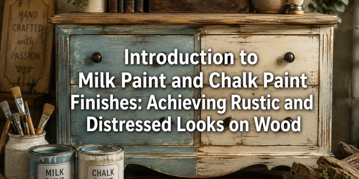 Introduction to Milk Paint and Chalk Paint Finishes: Achieving Rustic and Distressed Looks on Wood