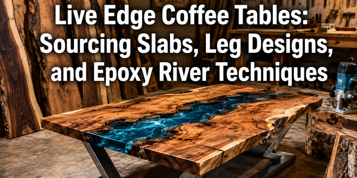 Live Edge Coffee Tables: Sourcing Slabs, Leg Designs, and Epoxy River Techniques
