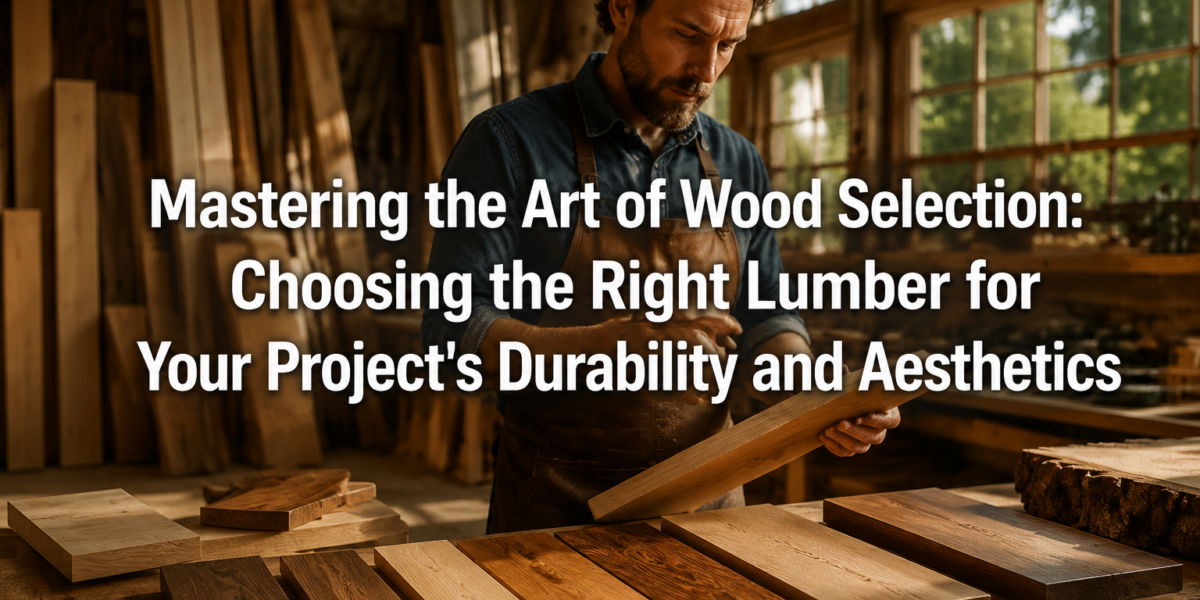 Mastering the Art of Wood Selection: Choosing the Right Lumber for Your Project’s Durability and Aesthetics