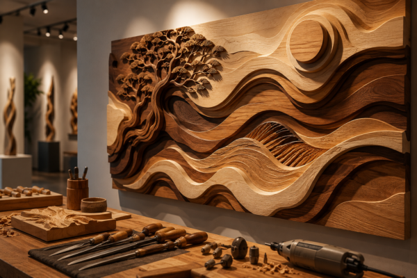 Turning Wall Art into Profit: Layered Wooden Sculptures and Carvings