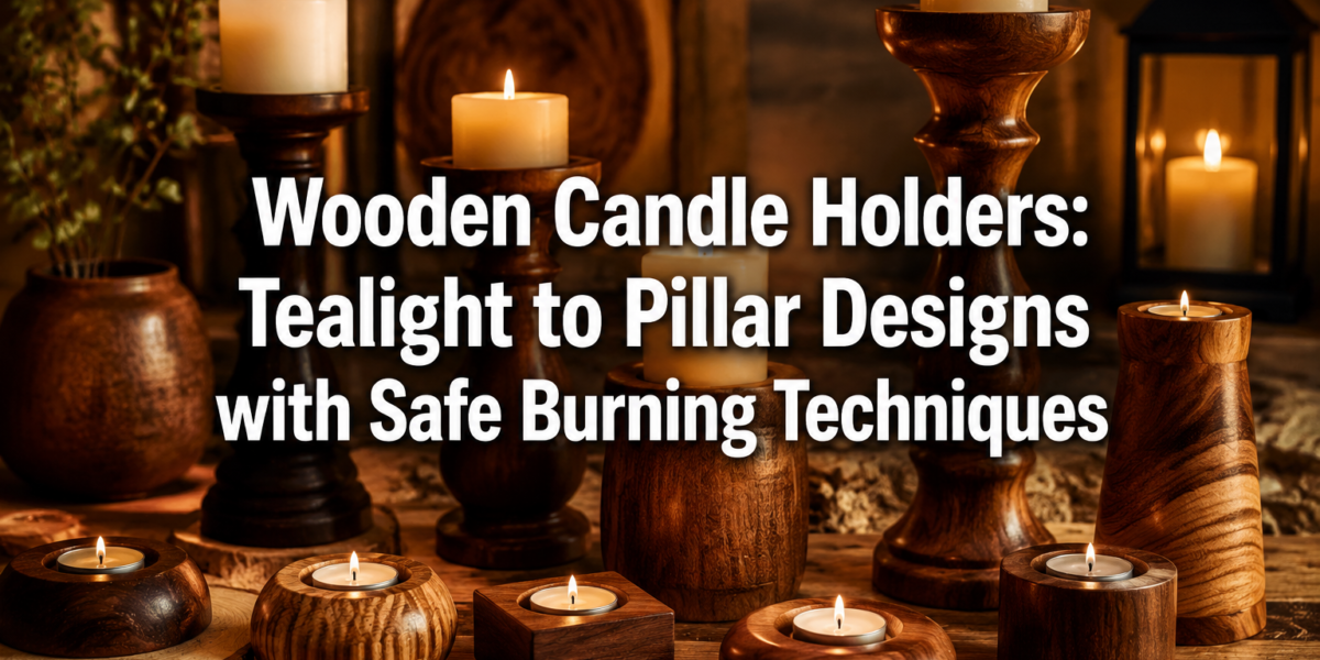 Wooden Candle Holders: Tealight to Pillar Designs with Safe Burning Techniques
