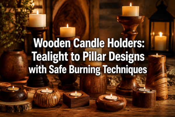 Wooden Candle Holders: Tealight to Pillar Designs with Safe Burning Techniques