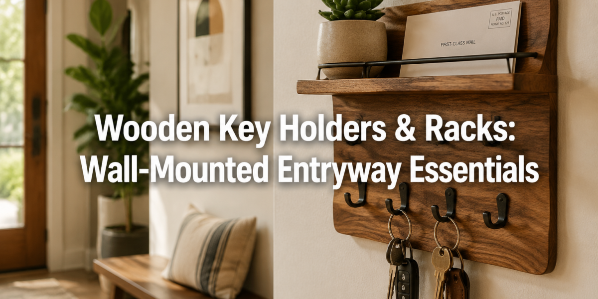 Wooden Key Holders and Racks: Wall-Mounted Entryway Essentials with Hooks and Shelves