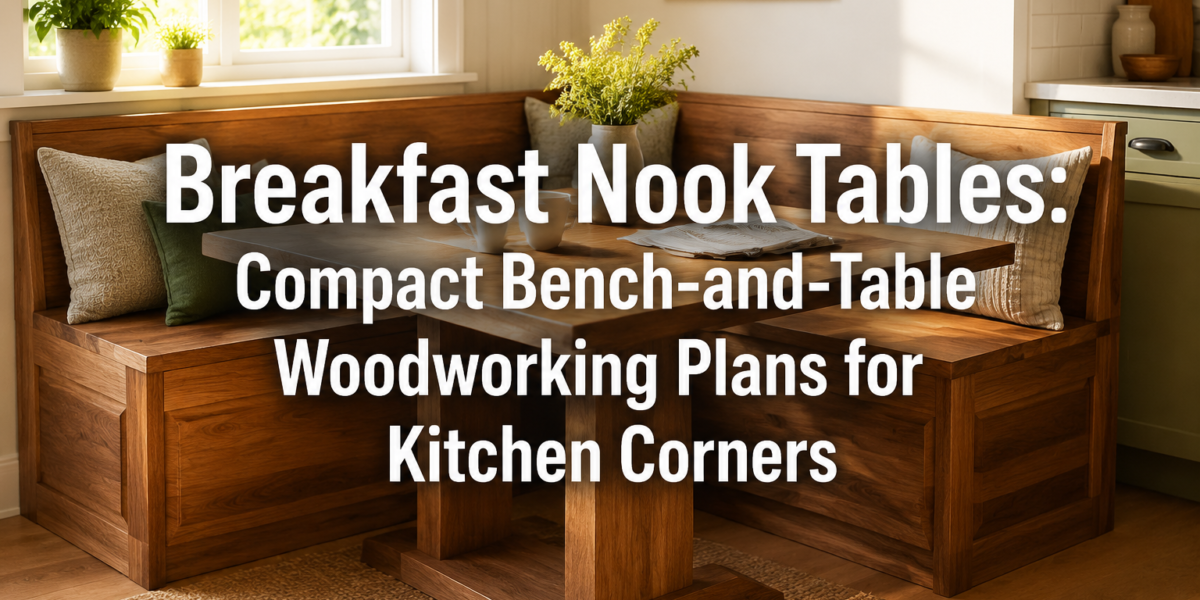Breakfast Nook Tables: Compact Bench-and-Table Woodworking Plans for Kitchen Corners