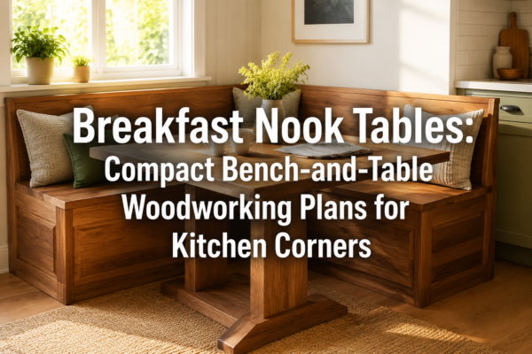 Breakfast Nook Tables: Compact Bench-and-Table Woodworking Plans for Kitchen Corners