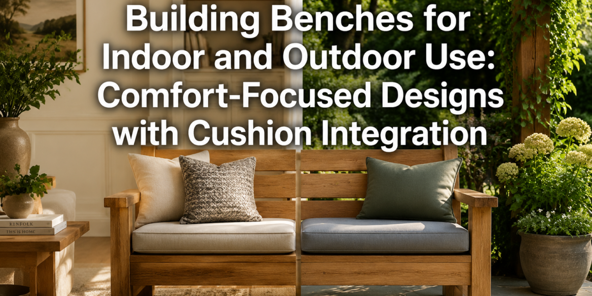 Building Benches for Indoor and Outdoor Use: Comfort-Focused Designs with Cushion Integration