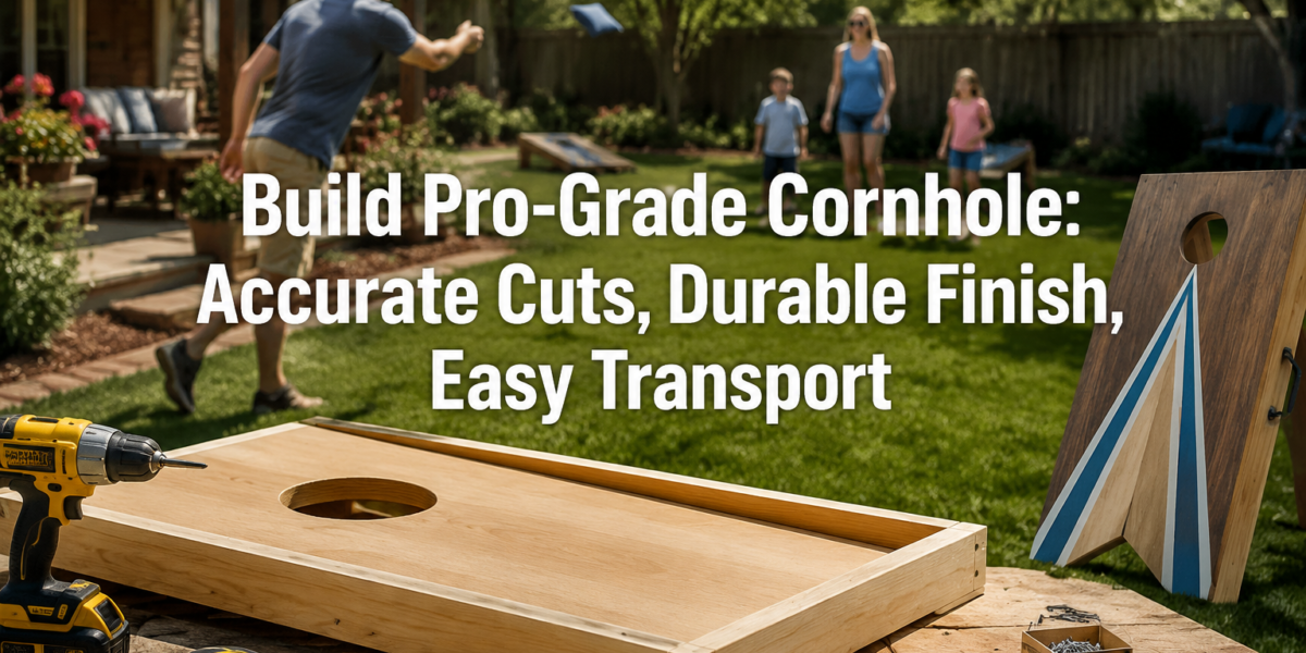 Building a Backyard Cornhole Board Set: Accurate Cutting, Durable Finishes, and Easy Transport