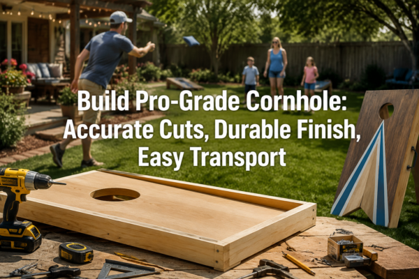 Building a Backyard Cornhole Board Set: Accurate Cutting, Durable Finishes, and Easy Transport