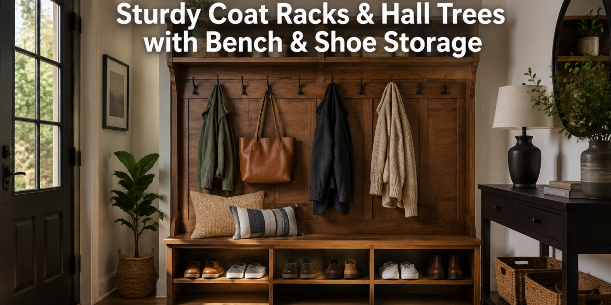 Coat Racks and Hall Trees: Sturdy Entryway Builds with Bench Seats and Shoe Storage