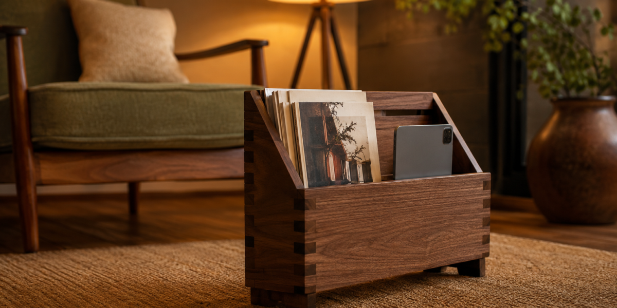Custom Wooden Magazine Racks: Freestanding and Wall-Mount for Living Spaces