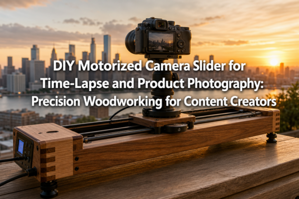 DIY Motorized Camera Slider for Time-Lapse and Product Photography: Precision Woodworking for Content Creators