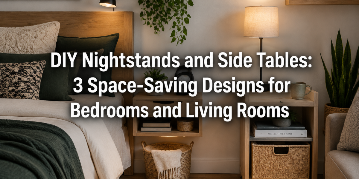 DIY Nightstands and Side Tables: 3 Space-Saving Designs for Bedrooms and Living Rooms
