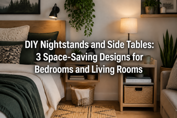 DIY Nightstands and Side Tables: 3 Space-Saving Designs for Bedrooms and Living Rooms
