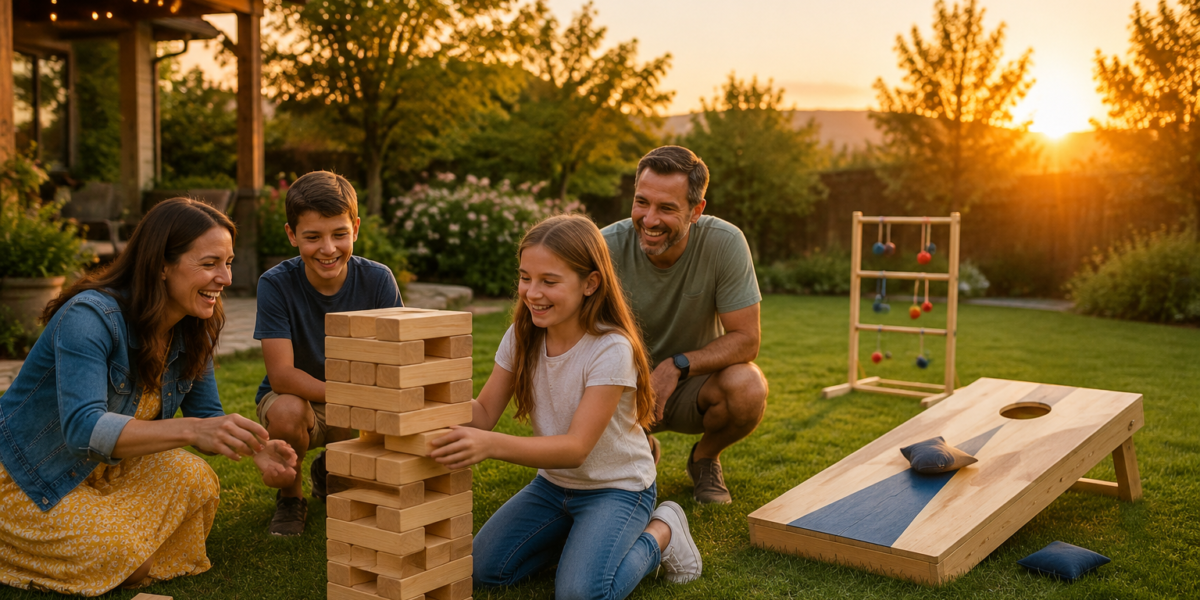 DIY Outdoor Wooden Games: Building Giant Jenga, Cornhole Boards, and Ladder Toss for Backyard Fun