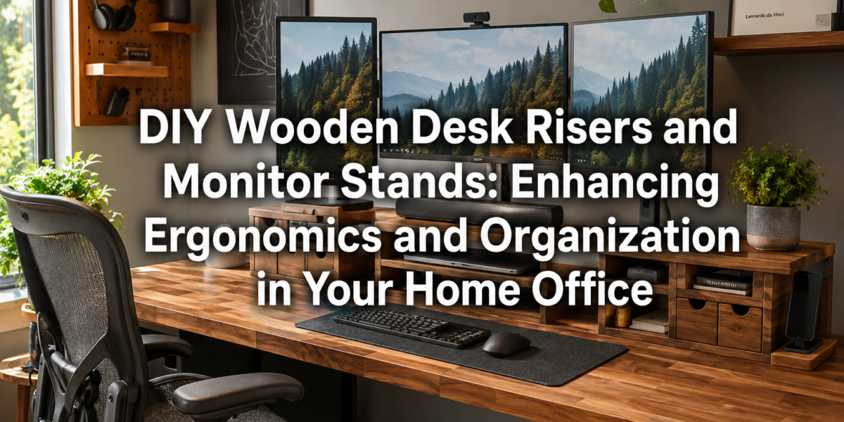 DIY Wooden Desk Risers and Monitor Stands: Enhancing Ergonomics and Organization in Your Home Office