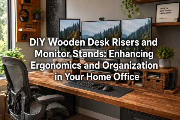 DIY Wooden Desk Risers and Monitor Stands: Enhancing Ergonomics and Organization in Your Home Office