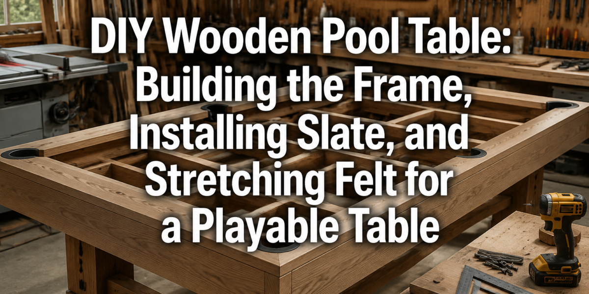 DIY Wooden Pool Table: Building the Frame, Installing Slate, and Stretching Felt for a Playable Table
