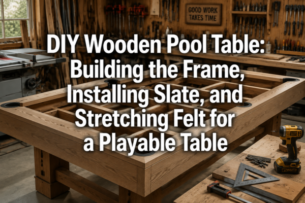 DIY Wooden Pool Table: Building the Frame, Installing Slate, and Stretching Felt for a Playable Table