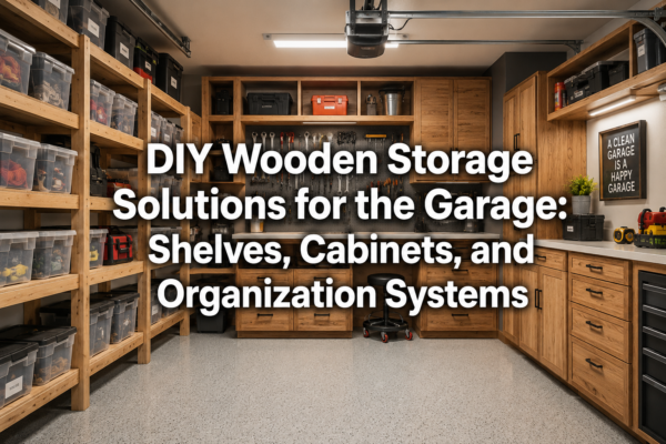 DIY Wooden Storage Solutions for the Garage: Shelves, Cabinets, and Organization Systems