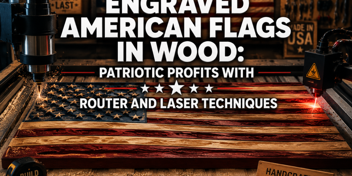 Engraved American Flags in Wood: Patriotic Profits with Router and Laser Techniques