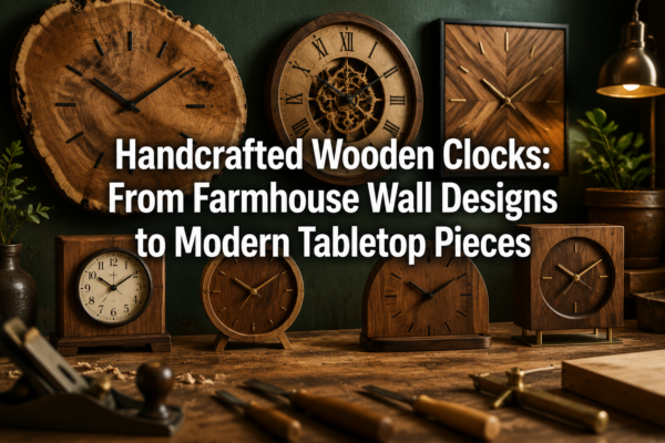Handcrafted Wooden Clocks: From Farmhouse Wall Designs to Modern Tabletop Pieces