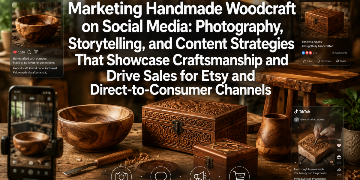Marketing Handmade Woodcraft on Social Media: Photography, Storytelling, and Content Strategies That Showcase Craftsmanship and Drive Sales for Etsy and Direct-to-Consumer Channels