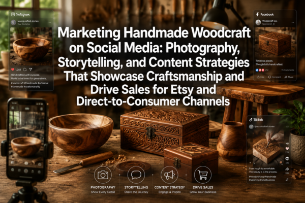 Marketing Handmade Woodcraft on Social Media: Photography, Storytelling, and Content Strategies That Showcase Craftsmanship and Drive Sales for Etsy and Direct-to-Consumer Channels