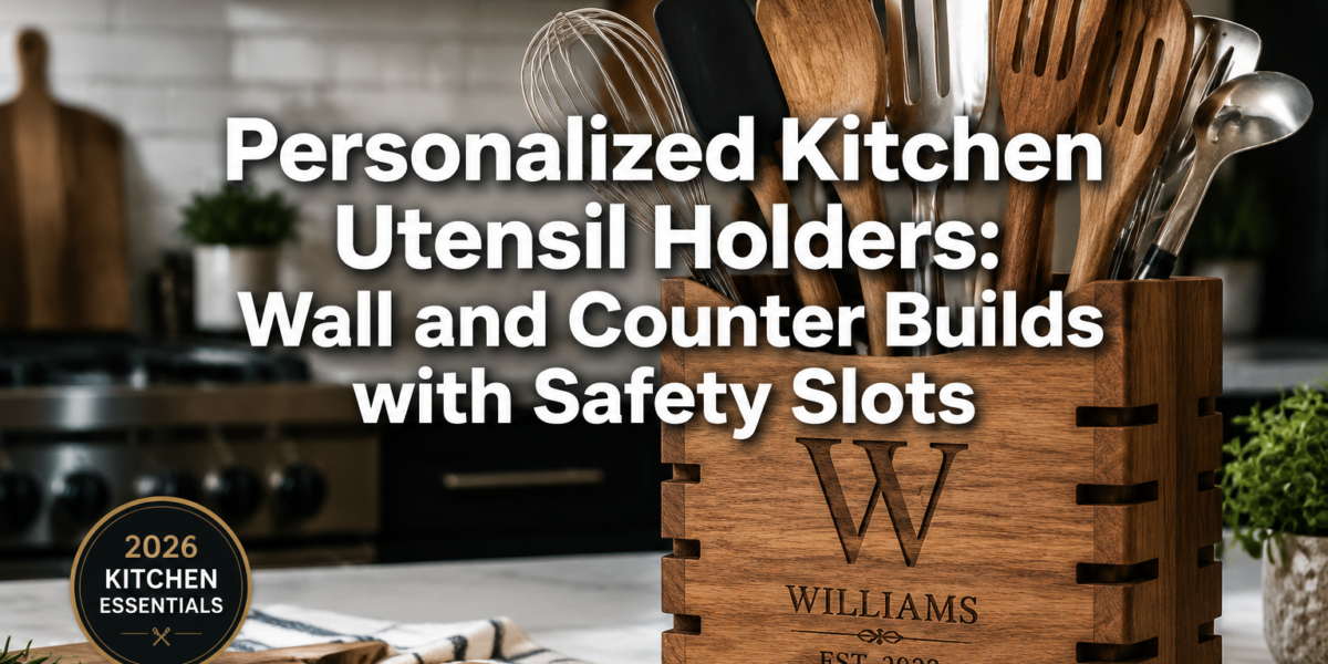 Personalized Kitchen Utensil Holders: Wall and Counter Builds with Safety Slots