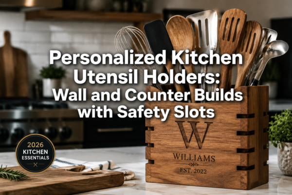 Personalized Kitchen Utensil Holders: Wall and Counter Builds with Safety Slots