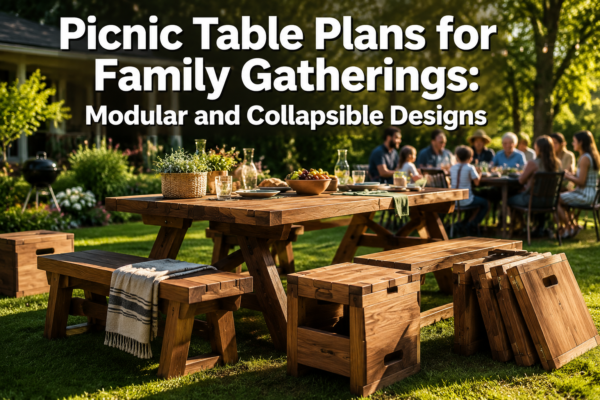 Picnic Table Plans for Family Gatherings: Modular and Collapsible Designs