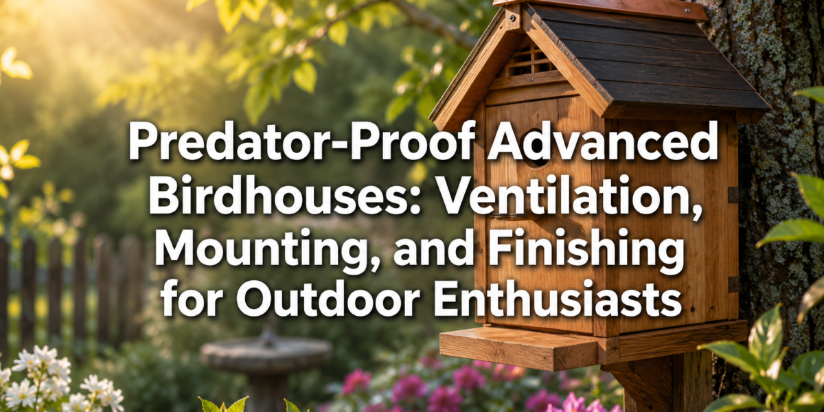 Predator-Proof Advanced Birdhouses: Ventilation, Mounting, and Finishing for Outdoor Enthusiasts
