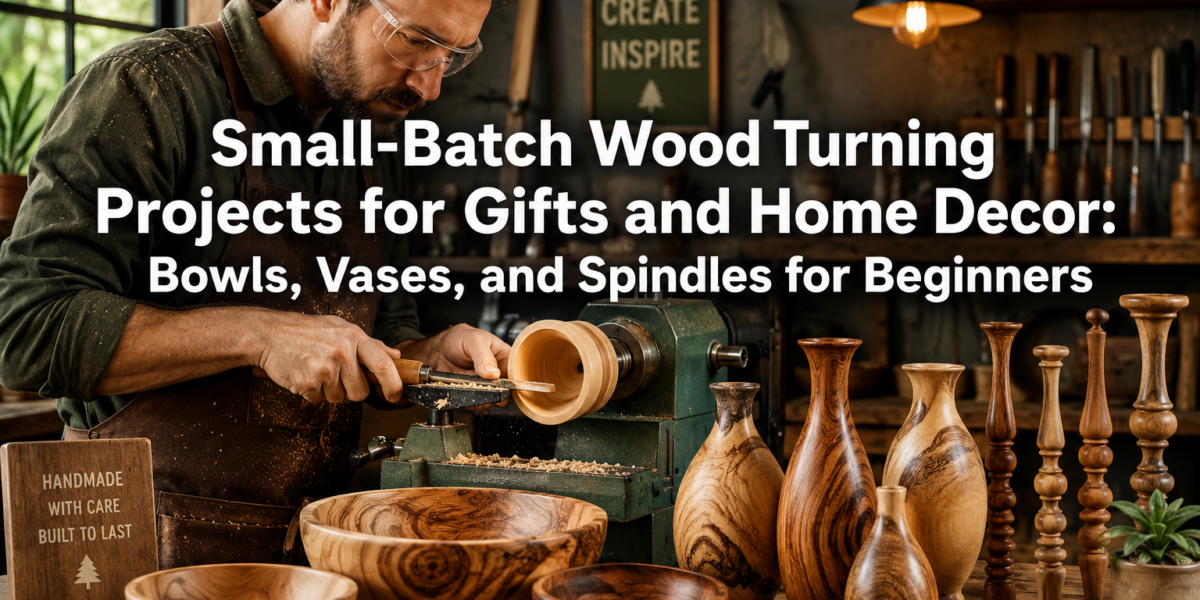Small-Batch Wood Turning Projects for Gifts and Home Decor: Bowls, Vases, and Spindles for Beginners