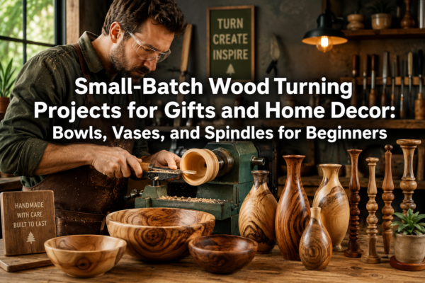Small-Batch Wood Turning Projects for Gifts and Home Decor: Bowls, Vases, and Spindles for Beginners